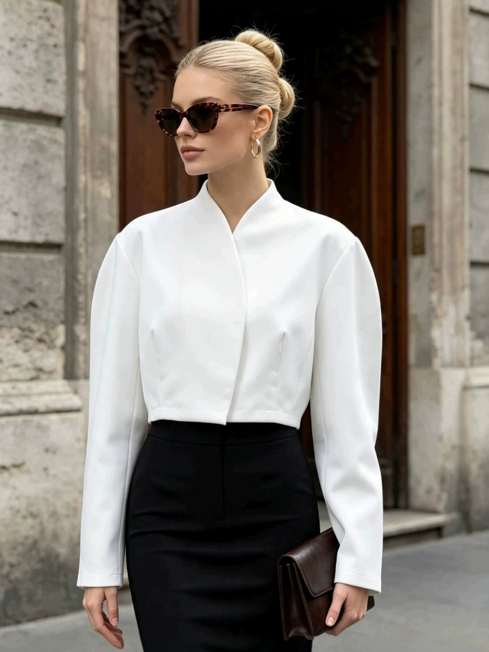 Forever 21 White Short Blazer Fall Winter Office